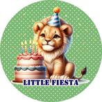 LF2743 icing frosting leeuw 19cm eetbare taart print top, Ophalen of Verzenden, Nieuw, Taarten, Versiering