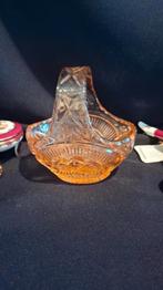 Rindskopf persglas roze bonbonschaaltje mandje bakje, Ophalen of Verzenden