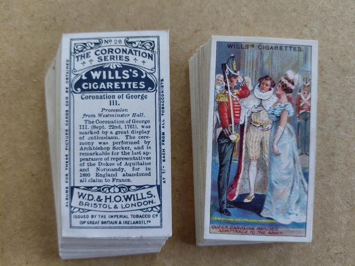 The Coronation Series complete set 50 cigarette cards 1911, Verzamelen, Overige Verzamelen, Ophalen