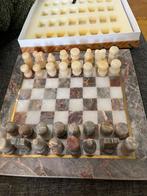 Prachtig marmeren schaakset, Hobby en Vrije tijd, Gezelschapsspellen | Bordspellen, Zo goed als nieuw