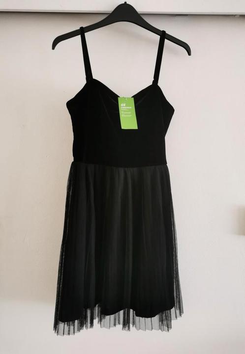 H&M Conscious Collection jurk mt. M, Kleding | Dames, Gelegenheidskleding, Nieuw, Cocktailjurk, Maat 38/40 (M), Zwart, Verzenden