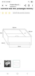 Nieuwe witte fontein met zwarte afvoerplug, Huis en Inrichting, Ophalen, Minder dan 50 cm, Nieuw, Minder dan 100 cm