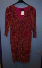 Jones New York fuchsia/rood paisley print jurk mt S nr 27867