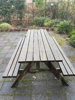 Picknicktafel te koop, Gebruikt, Rechthoekig, Hout, Ophalen