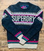 Superdry knitwear knit trui 36 38 dames wintersport S blauw, Maat 38/40 (M), Ophalen of Verzenden, Zo goed als nieuw, Superdry