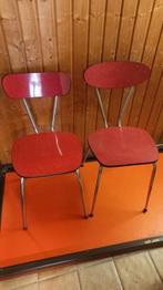 formica stoelen jaren 70 vintage, Huis en Inrichting, Keuken | Tupperware, Ophalen, Gebruikt, Rood