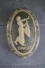 Vintage ovaal blik Tjoklat Fabriek N.V. Amsterdam, Verzenden, Gebruikt, Overige