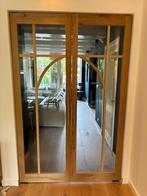 Glas met Eiken taatsdeuren en draaideuren, snelle levering, Niet ingevuld, 80 tot 100 cm, 215 cm of meer, Binnendeur