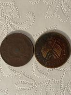 20 Cash munt en onbekende grote koperen munt. China munt, Ophalen of Verzenden