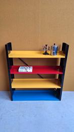 Vintage gekleurde stalen schappenkast,  Tomado style, Huis en Inrichting, Kasten | Boekenkasten, Met plank(en), Gebruikt, Vintage