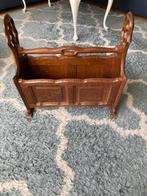 Mooie houten vintage lectuurbak, papierbak, Huis en Inrichting, Woonaccessoires | Krantenbakken en Lectuurbakken, Ophalen, Zo goed als nieuw