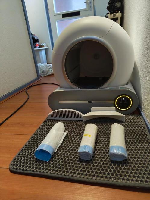 Automatische kattenbak T-pro voor o.a Tuya app, Dieren en Toebehoren, Kattenbakken, Zo goed als nieuw, Gesloten, Zelfreinigend
