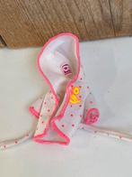 Barbie baby badjas wit roze geel neon, Kinderen en Baby's, Ophalen of Verzenden, Zo goed als nieuw, Barbie