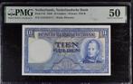 Bijna UNC biljet 10 gulden Willem 1 / Molen, 1949 - PMG 50, Postzegels en Munten, Bankbiljetten | Nederland, Ophalen of Verzenden