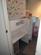 Tekoop hoogslaper met bureau en kast, Huis en Inrichting, Slaapkamer | Stapelbedden en Hoogslapers, Ophalen, Eenpersoons, Zo goed als nieuw