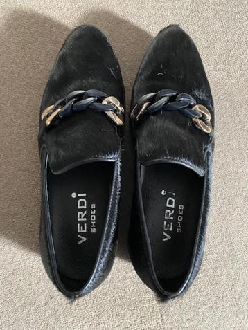 Zwarte loafers van Verdi Shoes pony haar nieuw beschikbaar voor biedingen