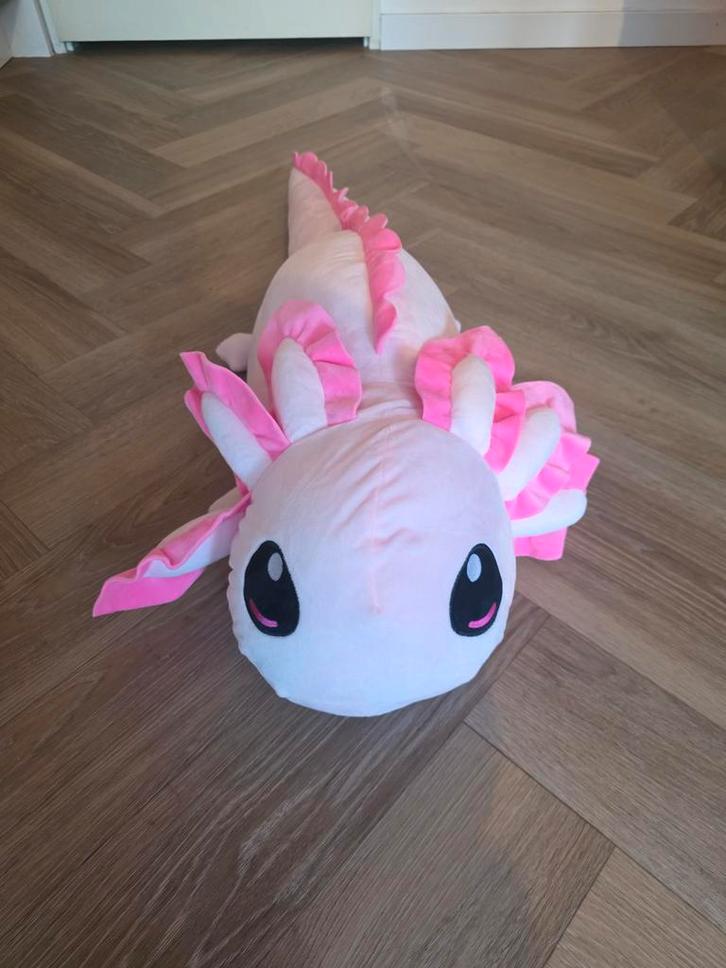 Axolotl Knuffel XL Roze (100-130cm), Kinderen en Baby's, Speelgoed | Knuffels en Pluche, Zo goed als nieuw, Overige typen, Ophalen