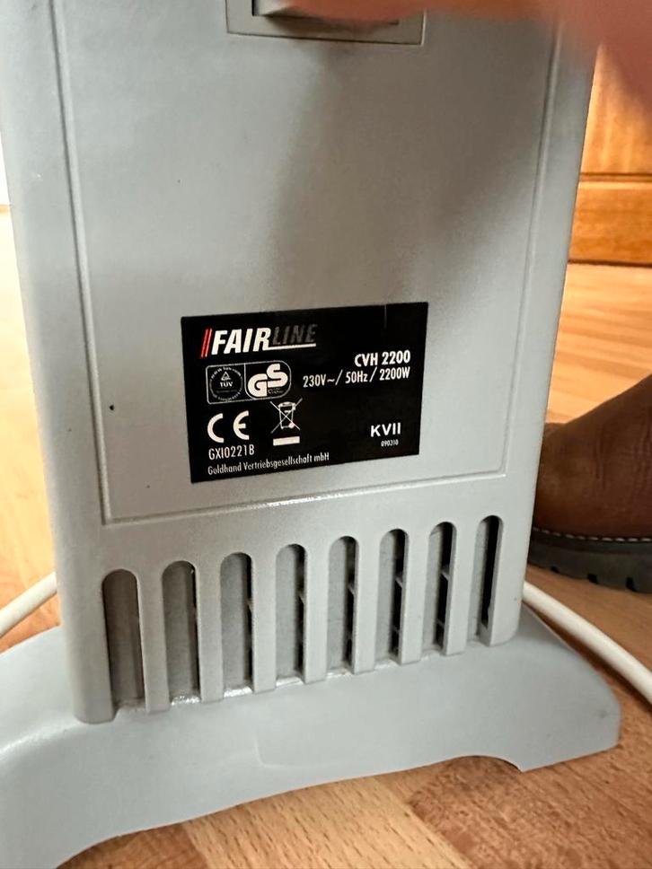 Convector Kachel - Fairline CVH 2200, Huis en Inrichting, Kachels, Zo goed als nieuw, Vrijstaand, Overige soorten, Elektrisch