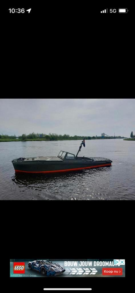 winter actie Legerboot Bmk130 , Werkboot , werkvlet ,duwboot, Watersport en Boten, Motorboten en Motorjachten, Gebruikt, Staal