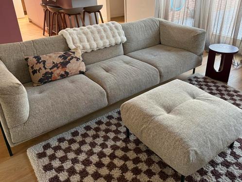 Sissy boy bank met hocker, Huis en Inrichting, Banken | Bankstellen, Gebruikt, Driepersoons, 200 tot 250 cm, 75 tot 100 cm, Metaal
