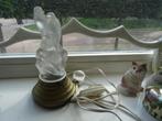 Antieke oud glazen lamp Walther & Sohne met vogels Art Deco, Ophalen