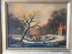 Winterlandschap op hout W. Kaps gesigneerd, Ophalen