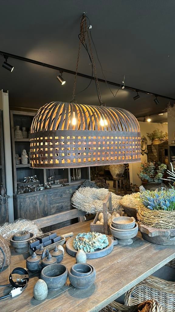 Stoere industriele kooilamp uit India, Ophalen