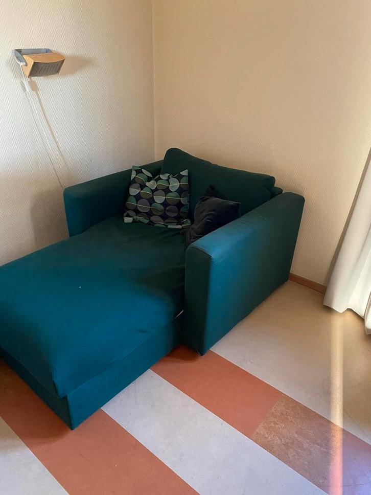 Ligbank met opbergruimte, Huis en Inrichting, Banken | Sofa's en Chaises Longues, Zo goed als nieuw, Eenpersoons, Minder dan 150 cm