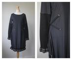 Indies - prachtige travelstof jurk / zwart / maat 44, Kleding | Dames, Verzenden, Zwart, Maat 42/44 (L), Zo goed als nieuw