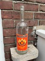 Hele oude glazen fles v wasbenzine Firma van der Jagt, Breda, Antiek en Kunst, Curiosa en Brocante, Ophalen of Verzenden