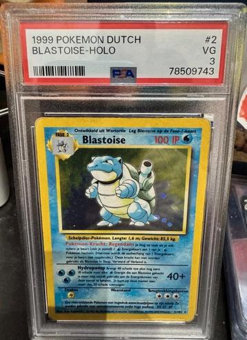 Pokemon Blastoise Holo 1999 Dutch PSA 3 beschikbaar voor biedingen