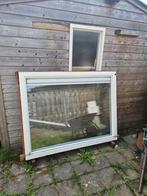 Houten raamkozijn dubbel glas, Doe-het-zelf en Verbouw, Kozijnen en Schuifpuien, Ophalen, Gebruikt, Raamkozijn, 150 tot 225 cm