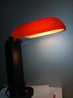 Vintage bureaulamp in oranje en zwart Bright, Huis en Inrichting, Lampen | Vloerlampen, Gebruikt, Ophalen of Verzenden, Onbekend