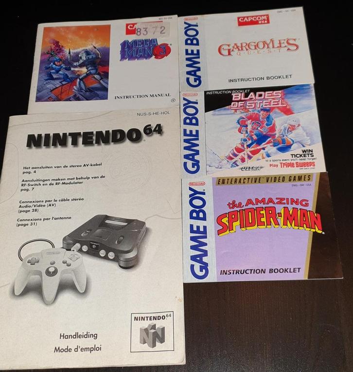Game Handleidingen Nintendo & Game Boy N64 Origineel, Spelcomputers en Games, Games | Nintendo Game Boy, Gebruikt, Overige genres