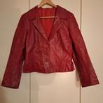 Leren jasje., Kleding | Dames, Ophalen of Verzenden, Gedragen, Maat 36 (S), Rood