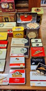 100 x authentieke oude sigaretten blik en sigarenblikken., Verzamelen, Tabaksdoos of Verpakking, Gebruikt, ., Ophalen of Verzenden