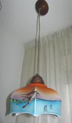 Antieke hanglamp met decor, Antiek en Kunst, Antiek | Lampen, Ophalen of Verzenden