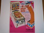 Pin-Ball Flyer JACK IN THE BOX 1973 Gottlieb, Verzamelen, Automaten | Overige, Nieuw, Ophalen of Verzenden