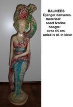 IVORINE, beeld Balinese Djanger danseres, 65 cm. in kleur, Ophalen of Verzenden, Zo goed als nieuw, Mens