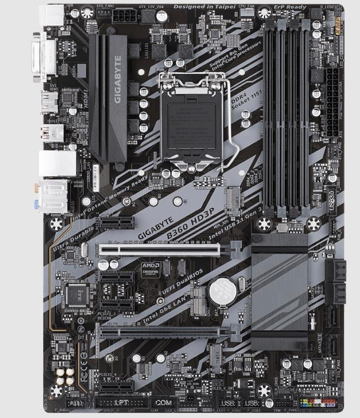 Gigabyte B360 HD3P Socket 1151, Computers en Software, Moederborden, Zo goed als nieuw, Intel, DDR4, Ophalen of Verzenden