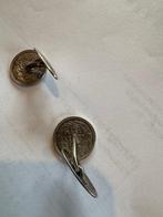 Wilhelmina zilveren manchet knopen, Sieraden, Tassen en Uiterlijk, Manchetknopen, Ophalen of Verzenden, Zo goed als nieuw, Zilver