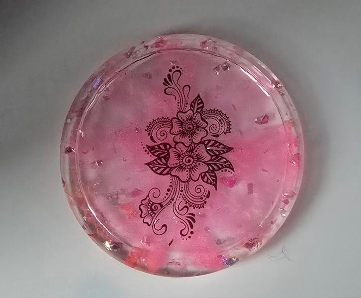 Handgemaakte Epoxy Onderzetter, Huis en Inrichting, Woonaccessoires | Schalen en Manden, Nieuw, Schaal, Rond, Kunststof, Ophalen of Verzenden