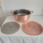 Wegro XXXL grote koperen horeca pan stoompan soeppan 29 cm, Huis en Inrichting, Ophalen of Verzenden, Gebruikt, Rvs, Koekenpan of Braadpan