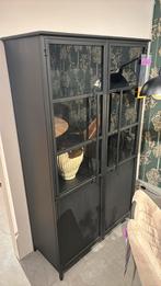 Vitrinekast zwart, Huis en Inrichting, Kasten | Vitrinekasten, Ophalen, Zo goed als nieuw, 25 tot 50 cm, Minder dan 100 cm