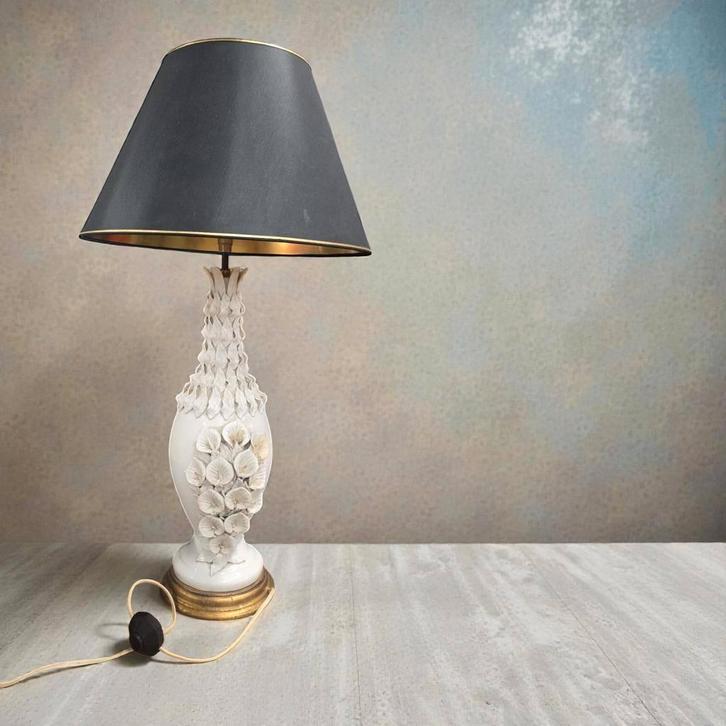 vintage hoge keramieken tafellamp/lampadaire Ceramica Bondia, Huis en Inrichting, Lampen | Tafellampen, Gebruikt, Minder dan 50 cm