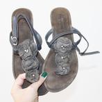 Prachtige Leren Lazamani Slippers - s7 (Maat 41) € 25,-, Kleding | Dames, Slippers, Bruin, Lazamani, Ophalen of Verzenden