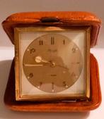 Vintage reiswekkertje van Kienzle, 7 rubis. In leren etui., Ophalen of Verzenden, Gebruikt