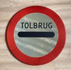 Groot uniek verkeersbord Tolbrug PWA-brug, diameter 80 cm, Ophalen, Gebruikt