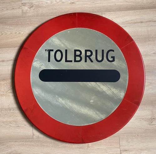 Groot uniek verkeersbord Tolbrug PWA-brug, diameter 80 cm, Verzamelen, Overige Verzamelen, Gebruikt, Ophalen