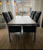 6 eetstoelen zwart, onderhoudsvriendelijk, Ophalen of Verzenden